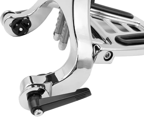 Vista 2 de Respaldo ajustable de Sissy Bar con portaequipajes plegable para Harley/Indian/BMW R18/Honda, Cromado