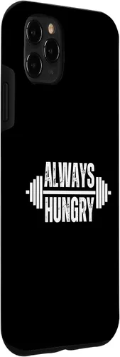 Vista 3 de iPhone 11 Pro Max Funny Body builder Always Hungry Gym Lover Workout Joke Case