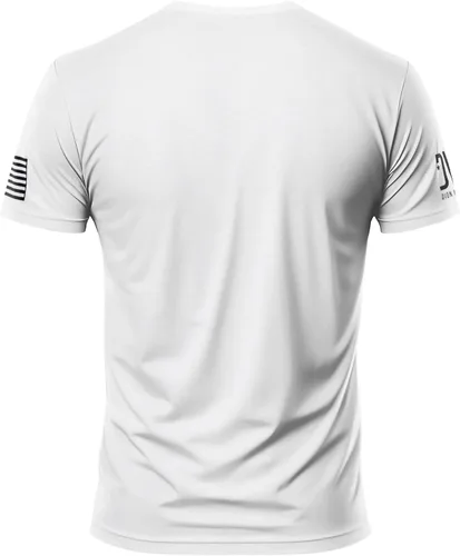 Vista 2 de Camiseta militar de calavera con la bandera del guerrero estadounidense.