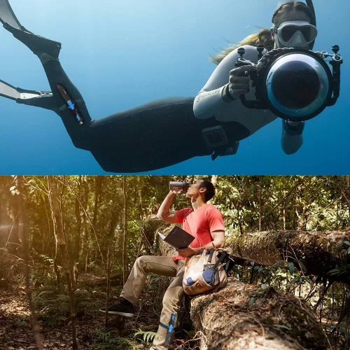 Vista 7 de Comfecto Cuchillo de buceo con funda y correa para la pierna