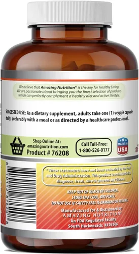 Vista 4 de Amazing Formulas Vitamina C (ácido ascórbico) de 1000 mg con bioflavonoides de rosa y cítricos Suplemento de cápsulas vegetales Sin OMG Sin
