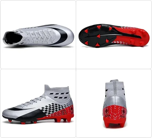 Vista 3 de Qzzsmy Tacos de fútbol deportivos para hombre zapatos de fútbol de alta calidad zapatos deportivos para niños grandes