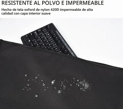 Vista 3 de Funda antipolvo para teclado universal de computadora, funda de PC para teclados mecánicos de juegos de tamaño completo, teclados de 108 teclas