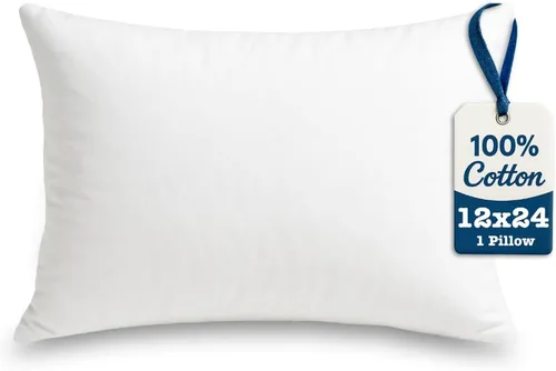 Vista 16 de Foamily Rellenos de almohada 100% algodón, paquete de 2 rellenos de almohada de 12 x 12 pulgadas para almohadas decorativas para sofá y cama