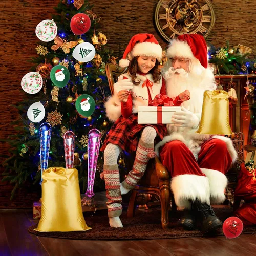 Vista 2 de Santa Claus Costume for Men 25PCS, Christmas Santa Costume for Men Adult Deluxe Santa Suit