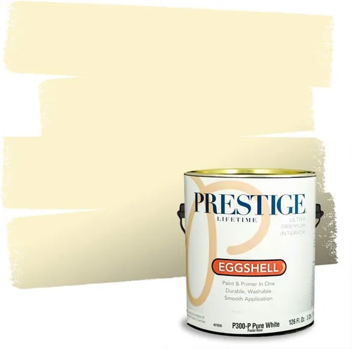Vista 58 de PRESTIGE Pinturas de pintura exterior e imprimación en uno, 1 galón, plano, combinación comparable de Benjamin Moore* Pila de heno