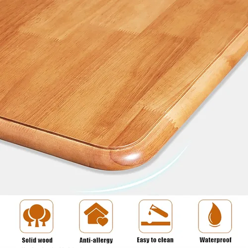 Vista 5 de Mesa y sillas plegables, mesa de comedor de extensión de hojas caídas con ruedas y cajón, juego de mesa de comedor de madera maciza de 5 piezas Negro