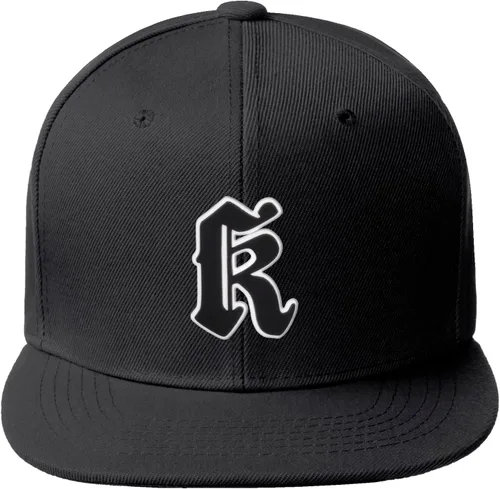 Vista 1161 de Daxton Gorra clásica con visera de billete plano con letras del alfabeto inglés antiguo de la A a la Z
