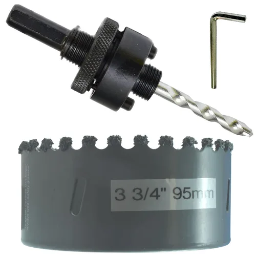 Vista 49 de Kit de extensión y eje de sierra perforadora de 7/16 pulgadas: 2 ejes hexagonales de 1/2 pulgadas y extensión de 12 pulgadas para sierras