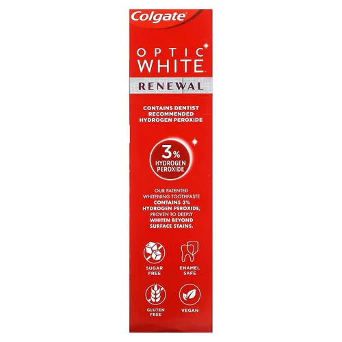 Vista 2 de Colgate Optic White Renewal - Pasta dental blanqueadora para fortalecer el esmalte, 85 g