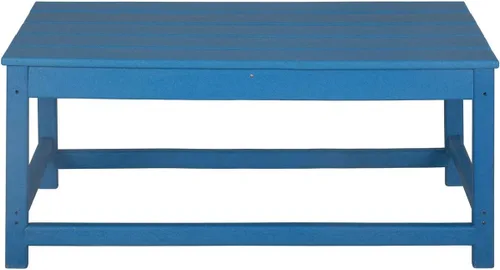 Vista 15 de HDPE Laguna Outdoor Poly Adirondack Mesa de centro color marrón oscuro