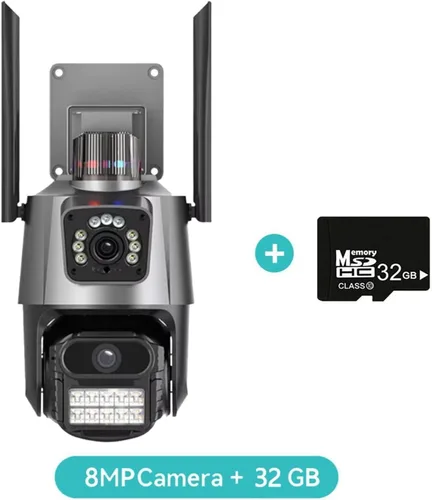 Vista 2 de Dual Lens PTZ WiFi Surveillance IP Camera EU