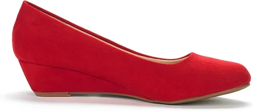 Vista 4 de DREAM PAIRS Debbie - Zapatos de tacón de cuña media para mujer