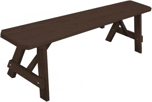 Vista 38 de Furniture Barn USA Banco tradicional de pino tratado a presión de 2 pies, tinte de cedro