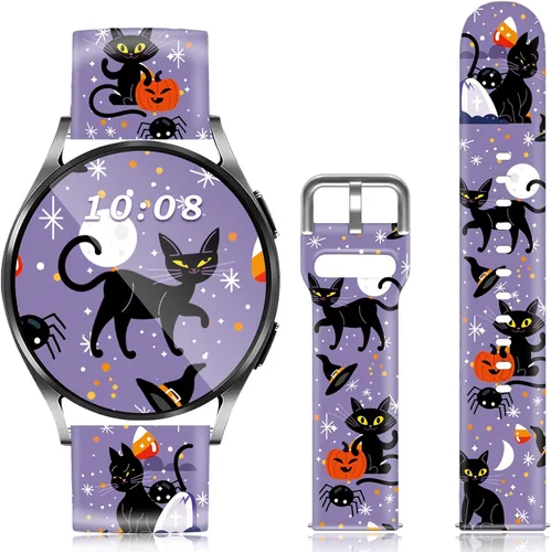 Vista 12 de Correa de reloj de 20 mm de Navidad compatible con Samsung Galaxy 6/5/5 Pro/4/4 Classic/3 (41 mm)/Active 1 y 2, tamaños 40 mm 41 mm 42 mm 44 mm 45