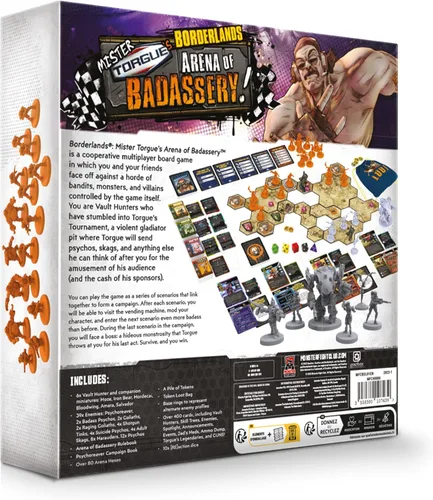 Vista 3 de Borderlands Mister Torgue's Arena of Badassery Juego de mesa Juego de estrategia cooperativa Juego de lucha para adultos 1-4 jugadores A