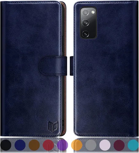 Vista 14 de SUANPOT Funda de piel tipo cartera para Samsung Galaxy S20 FE con bloqueo RFID, soporte para tarjetas de crédito, libro de folio con tapa de PU