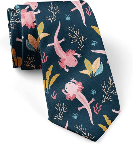 Vista 24 de JUDIAN Corbatas de moda para hombre, corbatas novedosas para cada atuendo IMPRESIÓN DE PATA (ANIMAL PAW PRINT)