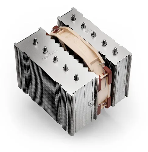 Vista 4 de Noctua NH-D12L, silencioso enfriador de CPU de doble torre de alto rendimiento