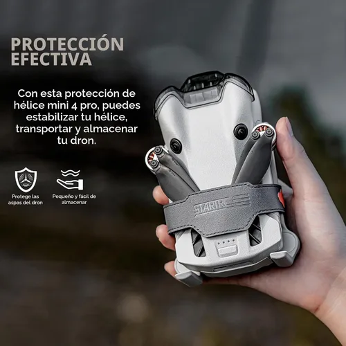 Vista 4 de STARTRC Soporte de hélice para accesorios DJI Mini 4 Pro, correa de protección de hélices para DJI Lito 1 / para SKYROVER X1/S1, protector de hélice