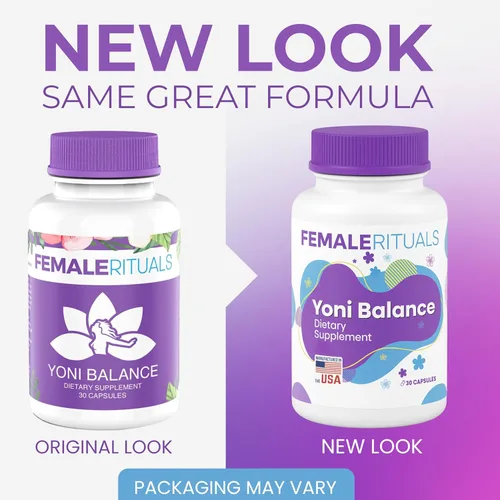 Vista 2 de Female Rituals Yoni Balance - Pastillas de ajuste vaginal con Kacip Fatimah, no necesita gel o crema de apriete, rejuvenecimiento vaginal y crema
