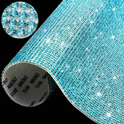 Vista 22 de Outus 12000 Piezas Lámina de Pedrería Brillante Calcomanía de Pedrería DIY para Decoración de Automóvil Calcomanía Autoadhesiva de Gemas de Cristal