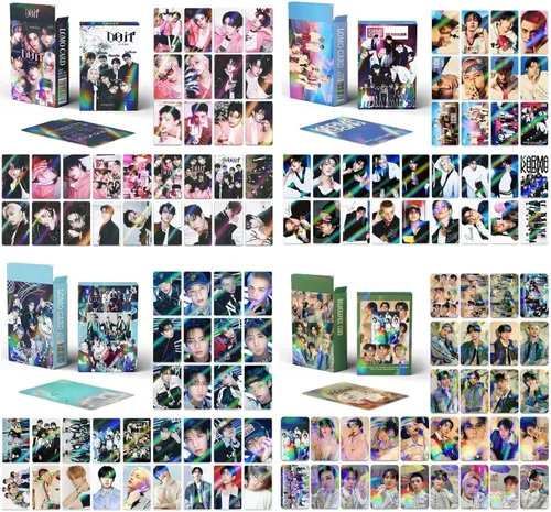 Vista 6 de 120 piezas de tarjetas fotográficas de Stray-Kids, tarjetas Lomo de Stray-Kids para colección (Beige)