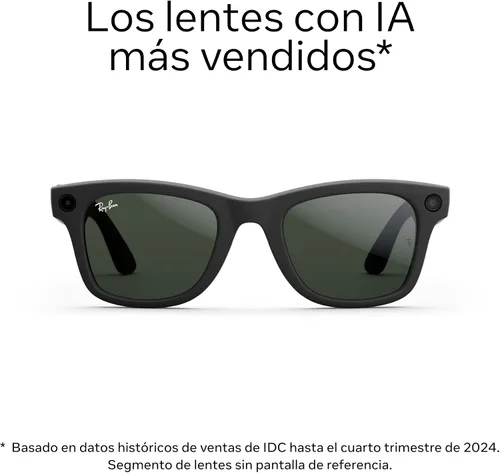 Vista 9 de Ray-Ban Meta (Gen 1), Wayfarer, Large Matte Black Smart AI Glasses for Men, Women — 12 MP Camera, Open-Ear Speakers, Video Recording, Bluetooth