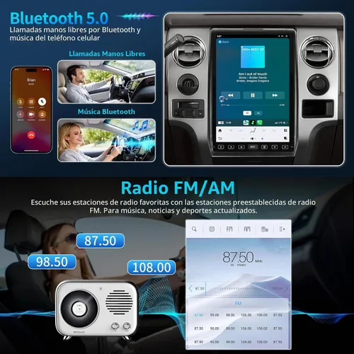 Vista 8 de Radio para Ford F150 2009 2010 2011 2012 14.4 pulgadas 8+128G