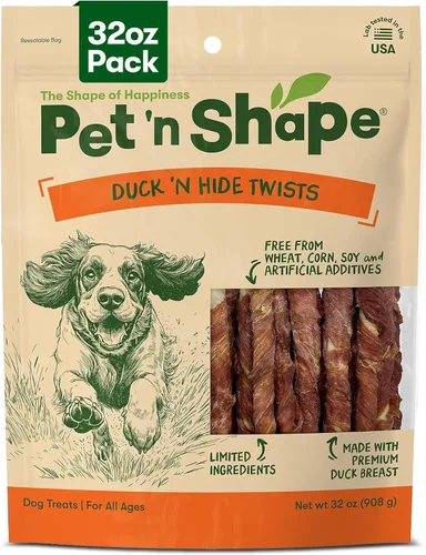 Vista 13 de Pet 'n Shape Chik 'n Hide Twist - Golosinas naturales envueltas en pollo para perros, grandes, 6