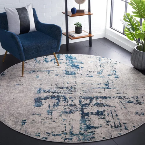 Vista 20 de SAFAVIEH Shivan Collection - Alfombra decorativa de 2 pies 2 pulgadas x 4 pies, gris y dorado, diseño abstracto moderno, no desprende pelusa