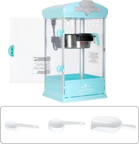 Vista 6 de Portable Popcorn Maker Machine with 8 Ounce Kettle, Commercial Popcorn Popper with Measuring Spoon & Measuring Cup for Parties, Events, Home Theater