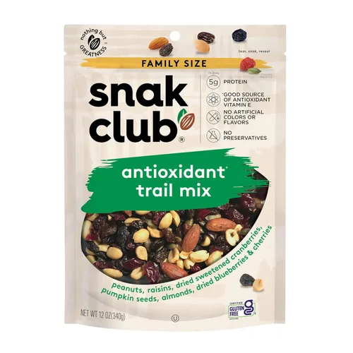 Vista 15 de Snak Club Mezcla de bocadillos al estilo cajún con cacahuetes picantes y especiados, cacahuetes con mantequilla y caramelo, maíz tostado, palitos