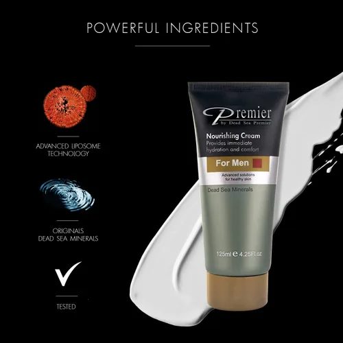 Vista 2 de Crema nutritiva Premier del Mar Muerto para hombres, humectante facial ligero y suave, colección clásica, antienvejecimiento, crema facial, crema