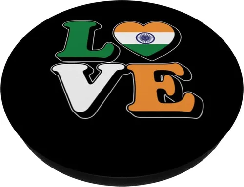 Vista 2 de I Love India Travel Souvenir Vacation Trip Indian Pride PopSockets Standard PopGrip