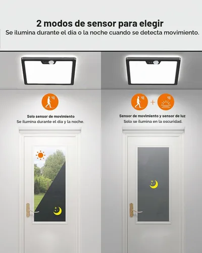 Vista 4 de Annaror Luz de techo con sensor de movimiento de 12 pulgadas cableada, 3000K 4000K 5000K seleccionable, luz de techo cuadrada de montaje empotrado