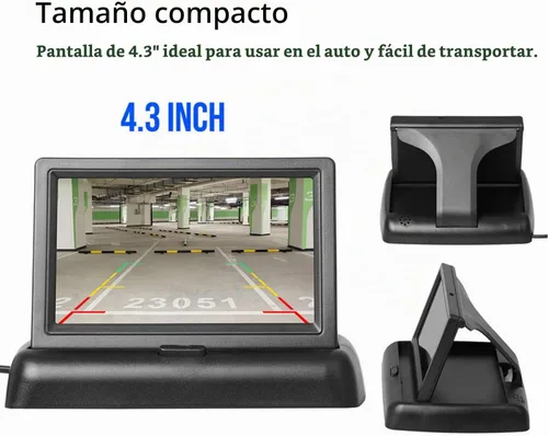 Vista 3 de 4.3 pulgadas pequeño mini digital abatible pantalla de monitor plegable para coche camión vehículo vista trasera kits de estacionamiento invertido