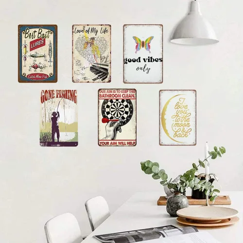 Vista 6 de The Healing Power of Gemstones and Crystals 2 Letreros de metal para pared, placa de metal, infografía para club, hogar, cafetería, dormitorio