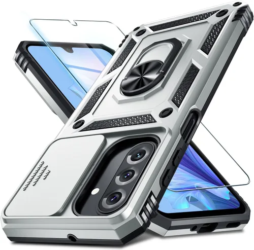 Vista 49 de Janmitta Funda compatible con Samsung Galaxy A16 5G/4G con Cubierta Deslizante Integrada para Lente de Cámara + Protector de Pantalla + Soporte
