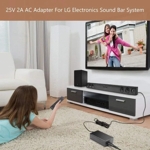 Vista 2 de TAIFU Adaptador de CA de 25 V para LG SoundBar S65Q SK8Y SL5Y SL6Y SL7Y SL8YG SN4 SK5Y SK6Y SK4D SL4Y SL3D SL4 SL4R SLM3R SKM6Y SKM5Y SP7R SNC7 HS8