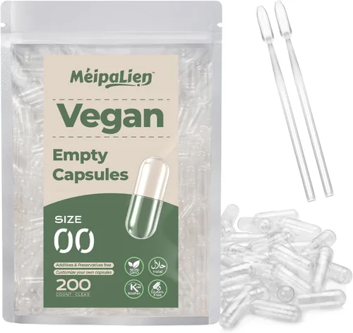 Vista 7 de HPMC Empty Capsules Size 00-1000 Clear Count Pill Capsules Empty - Plant-Based Cellulose Vegetarian, Halal, Non-GMO for DIY Supplement & Herbal