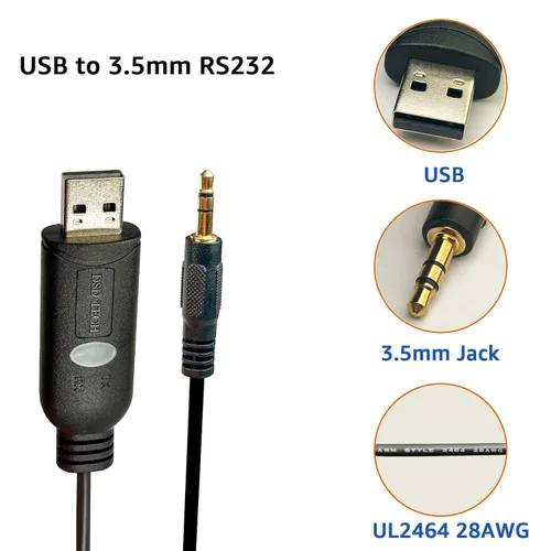 Vista 7 de DSD TECH SH-U35B USB RS232 a 0.138 in Cable serie con chip FTDI FT232RL 6FT