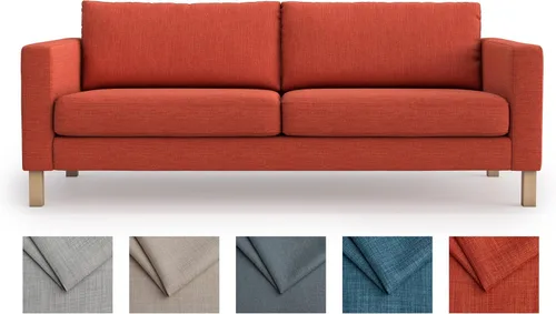 Vista 8 de MASTERS OF COVERS SLIPCOVER ONLY! Karlstad Replacment Slipcover Snug Fit Karlstad 3 Seat (Not 2 Seat) Sofa Cover Slipcover for The IKEA Karlstad