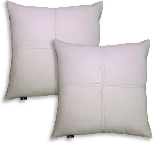 Vista 127 de Funda de almohada de cuero de cordero 100% cuero de cordero – Funda de cojín para sofá – Fundas decorativas para sala de estar y dormitorio, cuero