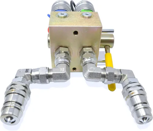Vista 7 de Summit Hydraulics Multiplicador hidráulico manual, válvula divisor/desviadora SCV con acopladores y accesorios de Ag