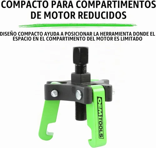 Vista 3 de OEMTOOLS 25090 juego de tirador de equilibrio armónico Spring-loaded Jaws, Comes in Storage Case, Removes Damper Pulleys in Tight Engine Compartments