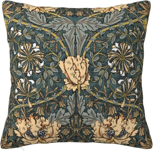 Vista 70 de Fundas de almohada William Morris diseño Strawberry Thief, fundas de almohada decorativas suaves para exteriores, fundas de almohada para decoración
