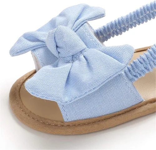 Vista 6 de COSANKIM Sandalias de verano para bebés y niñas con suela suave de flores, zapatos de vestir para cuna, recién nacidos, para recién nacidos