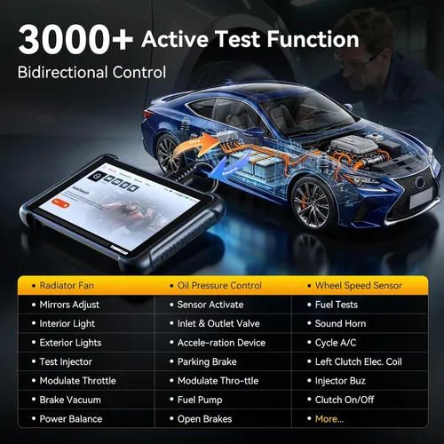 Vista 4 de THINKCAR Herramienta de diagnóstico del escáner OBD2, herramienta de escaneo de automóvil ThinkScan 689 con función de reinicio de 34, escáner