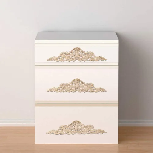 Vista 9 de Onlay de madera, apliques de madera sin pintar y onlays para muebles, apliques decorativos de madera, apliques de madera y onlays muebles Onlay